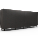 Outsunny 8ft Outdoor Firewood Rack with Cover, Adjustable Wood Storage Holder, Indoor Outdoor Log Rack, Black