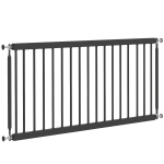 PawHut 26"-37" Dog Gate, Adjustable Pet Gate, Fits 18" Tall with 2 Extension, Pressure Mount Kit for Stairs and Doorways, Black