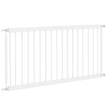 PawHut 26"-37" Dog Gate, Adjustable Pet Gate, Fits 18" Tall with 2 Extension, Pressure Mount Kit for Stairs and Doorways, White