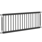 PawHut 26"-37" Dog Gate, Adjustable Pet Gate, Fits 14" Tall with 2 Extension, Pressure Mount Kit for Stairs and Doorways, Black
