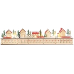 HOMCOM Christmas Advent Calendar with 24 Countdown Drawers and LED Lights, Wood-Effect Advent Calendar, Battery Operated