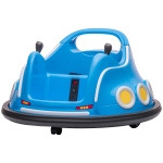 Qaba Angry Bird Licensed Electric Ride on Car, 12V Bumper Car for Kids w/ Dual Joysticks, 360 Degree Spin, Blue