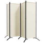 Outsunny Folding Room Divider, Privacy Screen for Home Office Bedroom, 5.6FT Tall, Cream White