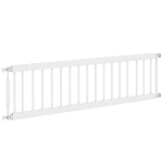 PawHut 26"-37" Dog Gate, Adjustable Pet Gate, Fits 10" Tall with 2 Extension, Pressure Mount Kit for Stairs and Doorways, White