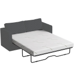 Twin Sofa Bed Mattress Cushion with 4.5'' High-Resilience Base and 0.5'' Gel Top, Mattress Pad with Knit Cover, 38'' L x 75'' W x 5'' H, White