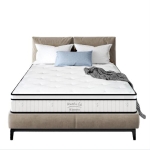 8'' Full Memory Foam Hybrid Mattress with Pocket Springs, Mattress Pad with Compressed and Vacuum-Sealed, 54'' L x 75'' W x 8'' H, White