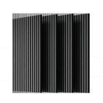 4-Pack Wood Slat Acoustic Wall Panels with MDF & High-Density Polyester, Fluted Cladding for Wall or Ceiling, 45.5" L x 23.5" W x 1" H, Gray