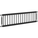 PawHut 26"-37" Dog Gate, Adjustable Pet Gate, Fits 10" Tall with 2 Extension, Pressure Mount Kit for Stairs and Doorways, Black