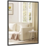 HOMCOM 30" x 40" Bathroom Mirror for Wall, Rectangular Mirror for Living Room, Bedroom, Entryway, Black