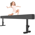 Soozier 7.5ft Adjustable Balance Beam, Gymnastics Beam with Wheels, Gymnastics Equipment for 6+ Years Old Training