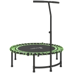 Soozier 45" Mini Trampoline for Adults, Foldable Fitness Exercise Rebounder with Adjustable Handle