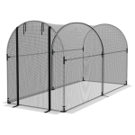 Outsunny 9.8' x 3.9' Crop Cage with Zipper Roll-Up Door, Mesh Plant Protection Tent from Animals with Galvanised Steel Frame