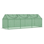 Outsunny Portable Mini Tunnel Greenhouse Garden Planting Warm House with 3 Windows, 71" x 24" x 24", Green