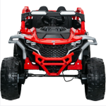 12V 2-Seater Kids Electric UTV Ride-On with Parental Remote Control, Electric Go-Kart with Music & Flashlights, 45.5" L x 28.5" W x 24.5" H, Red