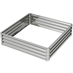 Outsunny 4' x 4' x 1' Raised Garden Bed Galvanized Steel Planter Box for Vegetables, Flowers, Herbs, Silver