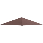 Outsunny 10' x 10' Square Gazebo Canopy Replacement UV Protected Top Cover Sun Shade Coffee