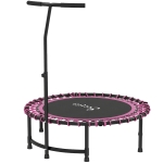 Soozier 45" Mini Trampoline for Adults, Foldable Fitness Exercise Rebounder with Adjustable Handle