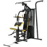 Soozier Multifunction Power Tower for Back, Chest, Arms & Leg Workouts All-in-One Home Gym with Weight Stack and Pulley System for Full Body Training