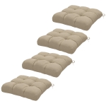 Outsunny 4-Piece Seat Cushion Pillows Replacement, Patio Chair Cushions Set with Ties for Indoor Outdoor