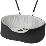 PawHut Dog Car Seat for Small Medium Pets, Detachable Washable Pet Bed with Cushion and Safety Belt for Dog Under 33lbs, Black