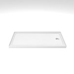 32" x 60" Shower Base with Durable Non-Flex Construction, Acrylic 3-Wall Alcove Shower Pan with Right Drain, 60" L x 32" W x 3" H, Gloss White
