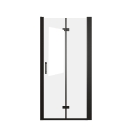 34" Bifold Shower Door with Stainless Steel Handle and Raised Water-Blocking Strips, Space-Saving Panel for Bathroom, 34" L x 0.5" W x 72" H, Matte Black