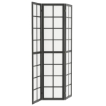 HOMCOM 3 Panel Room Divider, 5.6 ft Folding Wall Divider Room Partition for Home Office, Bedroom, Black