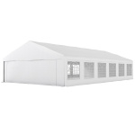 Outsunny 23' x 39' Party Tent, Heavy Duty Outdoor Canopy Tent Shelter with 2 Doors and 12 Windows for Parties, Events, White