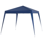Outsunny 8' x 8' Pop Up Canopy, Outdoor Folding Tent, Portable Party Tent with Carrying Bag for Camping, Party, Picnic, Blue