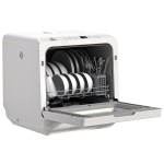HOMCOM Portable Dishwasher, Counter Dishwasher with 4 Place Settings, 5 Washing Programs, Air-Dry Function, 6L Water Tank
