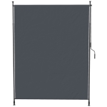 Outsunny 7' x 10' Retractable Patio Awning, Manual Outdoor Privacy Screen with UPF40+ & Water-Resistant Fabric, Grey