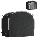 Outsunny Bike Storage Shed Tent, Portable and Waterproof with 210D Oxford Fabric and Carry Bag for 3-4 Bicycles, Black