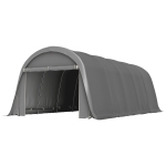 Outsunny 12' x 23.6' Heavy Duty Carport, UPF50+ Portable Garage Car Canopy Tent with Galvanized Frame, Large Door, Dark Gray