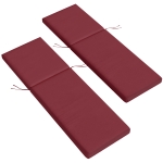 Outsunny 2-Piece Back and Seat Cushion Pillows Replacement, Patio Chair Cushions Set with Ties for Indoor Outdoor, Wine Red