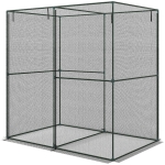 Outsunny 6' x 4' x 6' Crop Cage, Plant Protection Tent with Zippered Doors for Vegetable Garden, Backyard, Black