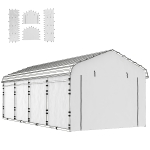 Outsunny Carport Replacement Sidewall Panel for 10' x 15' Carports, UPF50+ Waterproof Replacement Side Wall Cover, White