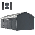 Outsunny Carport Replacement Sidewall Panel for 10' x 15' Carports, UPF50+ Waterproof Replacement Side Wall Cover, Dark Gray