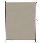 Outsunny 7' x 10' Retractable Patio Awning, Manual Outdoor Privacy Screen with UPF40+ & Water-Resistant Fabric, Beige