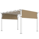 Outsunny 2 Pcs UV Protection Pergola Replacement Canopy, Pergola Shade Cover, Easy to Install, for 10' x 10' Pergola, Sand
