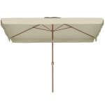 Outsunny Patio Umbrella 118.1" x 78.7" Outdoor Parasol UV50+ Protection in Beige