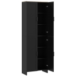 HOMCOM 67" 4-Door Kitchen Pantry Cabinet, Freestanding Storage Cabinet Cupboard with Adjustable Shelves, Black