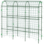 Outsunny Metal Garden Trellis, Arch Trellis for Climbing Plants Outdoor, A-Frame, with Climbing Net, 17" x 72" x 72"