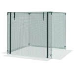 Outsunny Galvanized Steel Crop Cage, Plant Protection Tent with Zippered Door, 4' x 4', Green