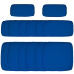 Outsunny Outdoor 14pc Patio Rattan Sofa Set Cushion Polyester Cover Replacement Set - No Cushion Included Navy Blue