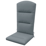 Outsunny Patio Chair Cushion for Adirondack Chairs Replacement Cushion with Back and Ties, Dark Grey