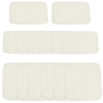 Outsunny Outdoor 14pc Patio Rattan Sofa Set Cushion Polyester Cover Replacement Set - No Cushion Included, Cream White