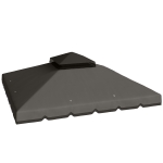 Outsunny 10' x 10' Gazebo Canopy Replacement, Double-Tier Outdoor Gazebo Cover Top Roof, TOP ONLY, Light Grey/Dark Grey