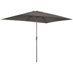 Outsunny 6.5x10ft Patio Umbrella, Rectangle Market Umbrella, Dark Grey