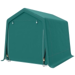 Outsunny 7.9' x 6.6' Garden Storage Tent, Patio Storage Shelter w/ Metal Frame and Double Zipper Doors, Green