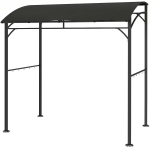 Outsunny 7' x 5' Garden Grill Canopy, BBQ Grill Gazebo Tent with Steel Frame and Hooks, Outdoor Sun Shade, Black